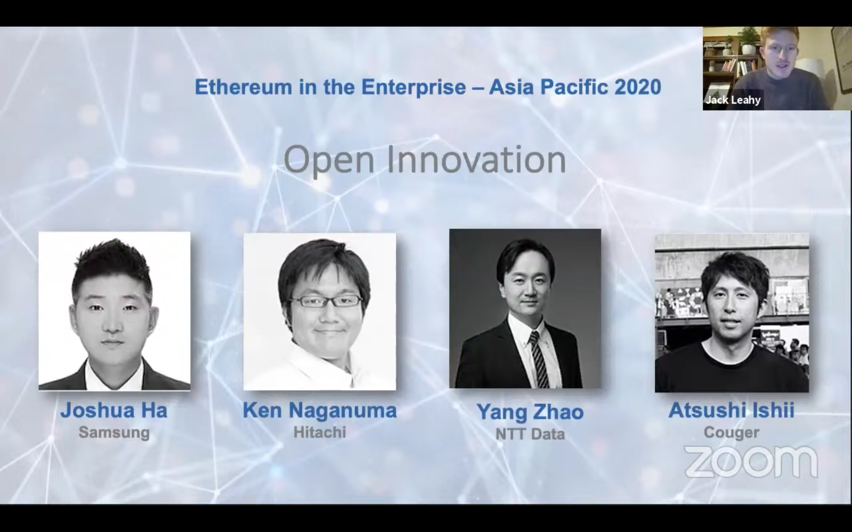 Couger CEO Ishii and Ishiguro speak at Asia's first Ethereum conference "Ethereum in the Enterprise - Asia Pacific 2020"
